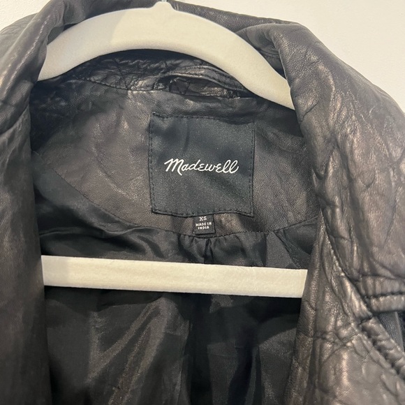 Madewell washed leather motorcycle jacket - Picture 2 of 7